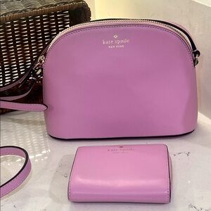 kate spade Lavender Crossbody Bag and wallet bundle. Like new